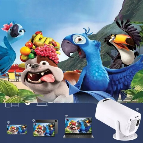 Obrotowy Mini Projektor 1080P 180° Wifi, Bluetooth Smart Tv, Android12