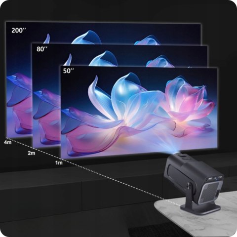 Projektor Deeped Hy320 Mini 4K Full Hd Android Tv, Wifi, Bt 5.0, Przenośny