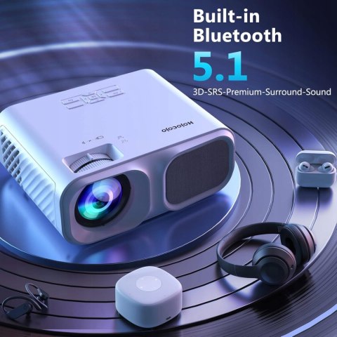 Projektor Full Hd 1080P 9800 Lm 5G Wi-Fi Bluetooth 5.1 350 Cal Domowe Kino
