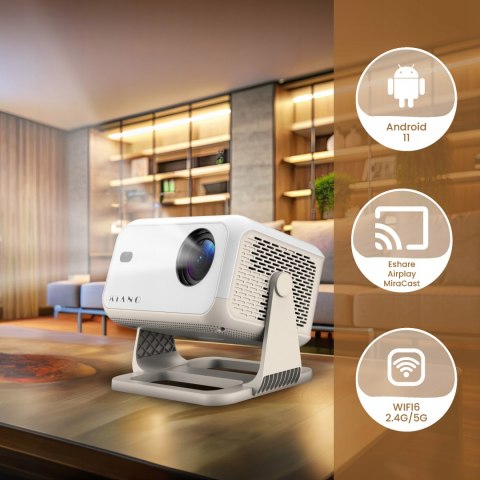 Projektor Kiano Chill Obrotowy Wi-Fi Android 11 4K Full Hd Autofocus Led