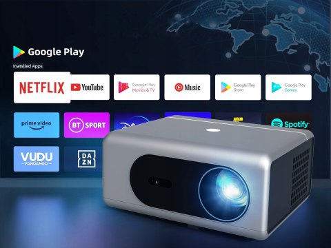 Projektor Led 24000Lm 4K Smart Tv Android Wifi Autofocus 300 Full Hd