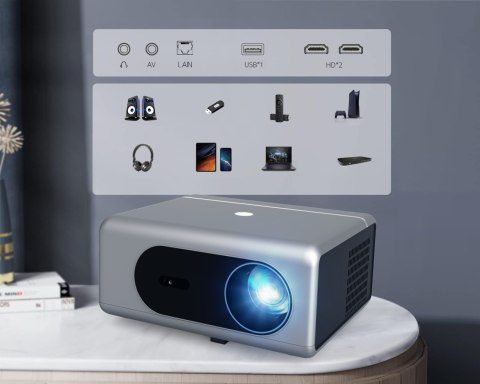 Projektor Led 24000Lm 4K Smart Tv Android Wifi Autofocus 300 Full Hd