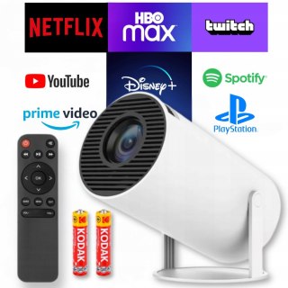 Projektor Led 4K Android Tv - Smart Kino Domowe, Wifi Do Laptopa Komputera I Biura