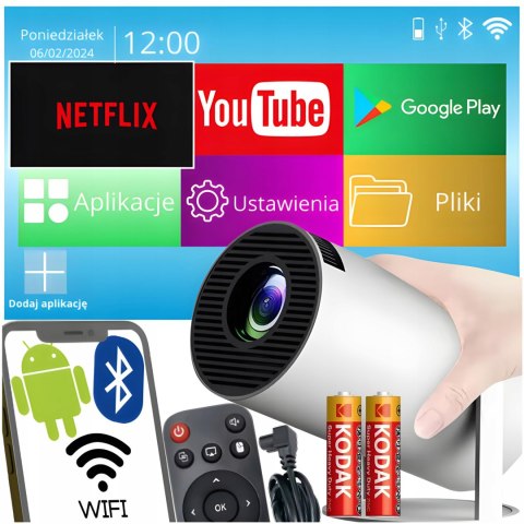 Projektor Led Hy300pro Magcubic 4K Android 11 Wifi/Bt 180° Autokorekta
