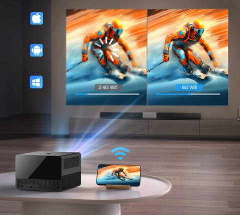 Projektor Led Medialove M1000 Atv Android Tv 11 1000 Ansi Full Hd