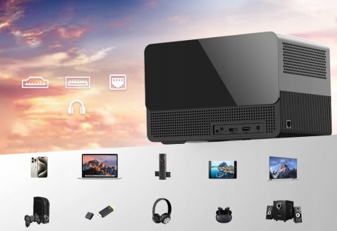 Projektor Led Medialove M1000 Atv Android Tv 11 1000 Ansi Full Hd