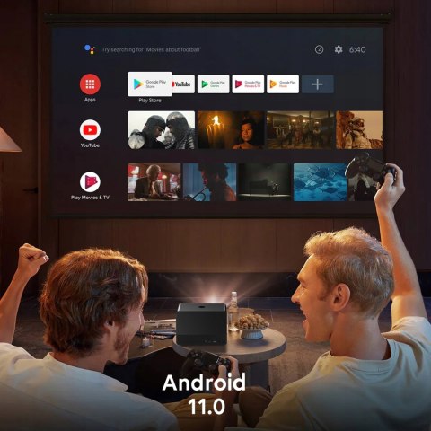 Projektor Led Medialove M1000 Atv Android Tv 11 1000 Ansi Full Hd