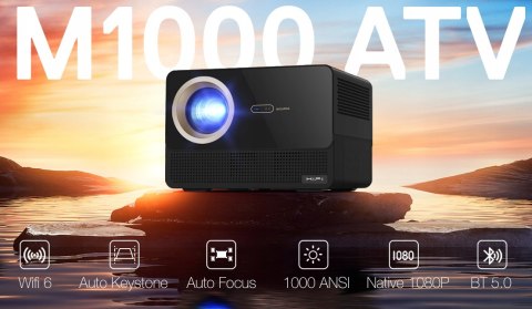 Projektor Led Medialove M1000 Atv Android Tv 11 1000 Ansi Full Hd