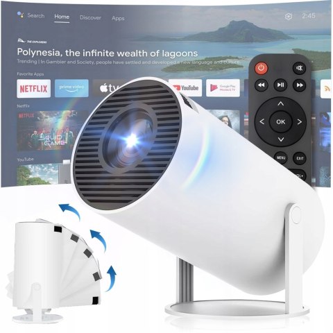 Projektor Obrotowy Hy300 Android Tv Wifi Hdmi 720P - Kino Domowe