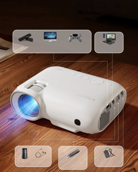 Projektor Yoton Y7 1080P/4K Z Wifi, Bluetooth I Screen Mirroring, Torba