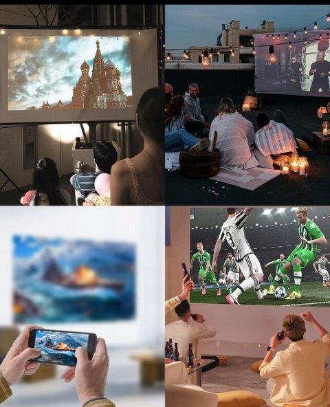 Projektor Zenwire H9 4K Full Hd Led Wifi Smart Tv Z Autofocusem 12000Lm