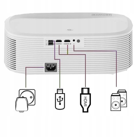 Projektor Zenwire Yg691 Full Hd 4K, 24000Lm, Smart Tv, Wifi, Bluetooth
