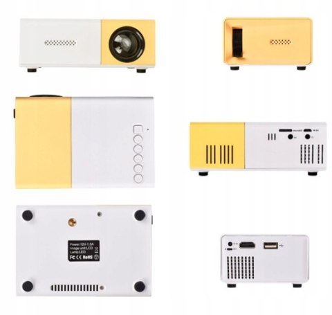 Przenośny Mini Projektor Led Full Hd Do Telefonu, Laptopa, Tableta Usb Hdmi