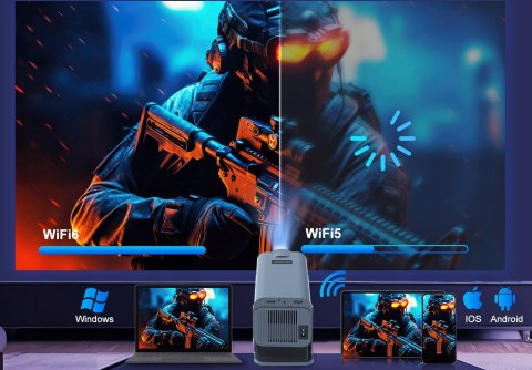 Przenośny Projektor Led 1080P Hy320 Z Androidem, Wifi I Bluetooth 5.0