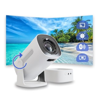 Kiano Kvts01 Bezprzewodowy Projektor 4K, Smart Tv, Miracast, Bateria & Etui