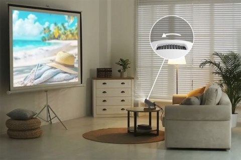 Kiano Kvts01 Bezprzewodowy Projektor 4K, Smart Tv, Miracast, Bateria & Etui