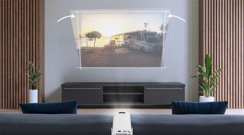 Kiano Kvts01 Bezprzewodowy Projektor 4K, Smart Tv, Miracast, Bateria & Etui