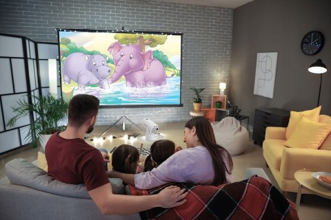 Kiano Kvts01 Bezprzewodowy Projektor 4K, Smart Tv, Miracast, Bateria & Etui