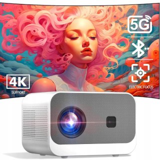 Mini Projektor A11 1080P 4K Wi-Fi Bt5.0 5G 300 Cali Domowe, Korekcja ±60°