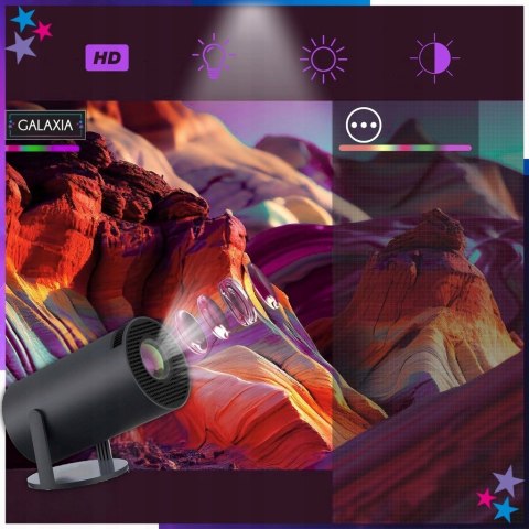 Mini Projektor Galaxia Hy300 Smart Tv Android Wifi Full Hd 180°