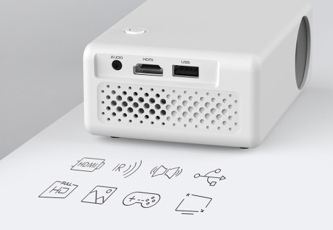 Mini Projektor Ipix-L01 Led Dla Dzieci Rzutnik Bajek Pendriv Polskie Menu