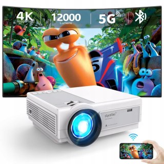 Mini Projektor Staratlas 1080P Hdmi Wi-Fi Bluetooth Trapezowa 12000 Lumenów