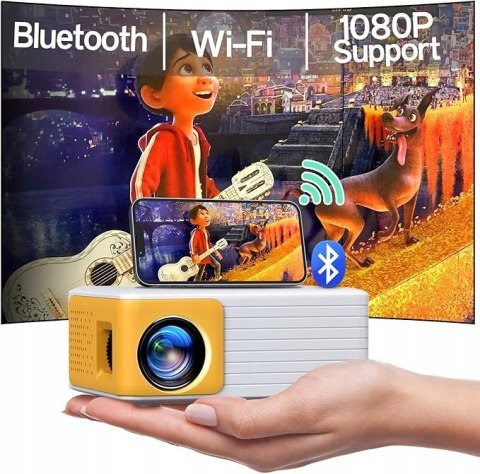 Mini Projektor Yoton Y3 1080P, Wifi Bluetooth, 6000 Lumenów, Przenośny