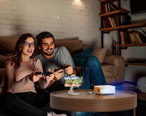 Mini Projektor Yoton Y3 1080P, Wifi Bluetooth, 6000 Lumenów, Przenośny