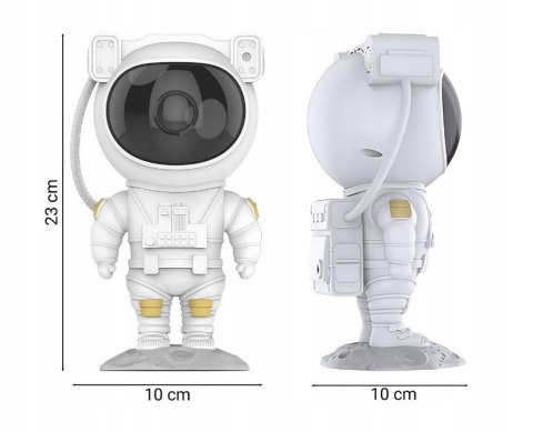 Projektor Gwiazd Astronauta Lampka Nocna Led Laserowy Z Pilotem I Timer