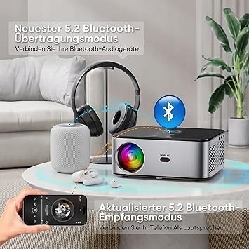 Projektor Horlat 5G 4K,Full Hd25000 Lumenów,Kompatybilny Z Ios Android 300