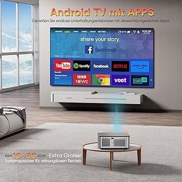 Projektor Horlat 5G 4K,Full Hd25000 Lumenów,Kompatybilny Z Ios Android 300