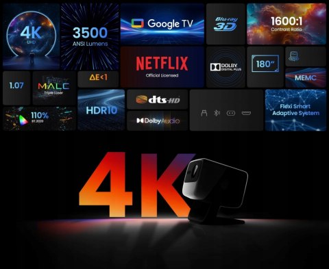 Projektor Jmgo N1s Ultimate 4K Uhd 3500 Ansi Lumen Google Tv