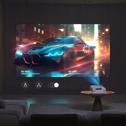 Projektor Lcd 1080P 1000 Ansi Hdr10 Hunkstar P3 Android Wifi Usb Bluetooth