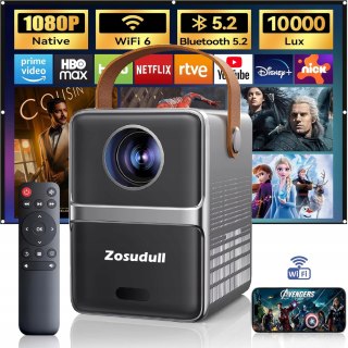 Projektor Led 10000Lm 1080P Z Wifi 5G, Autofokus, Krótkie Fokusem