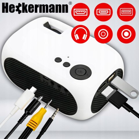 Projektor Led 1080P Przenośny 1200 Lumenów Do Domowego Kina I Prezentacji