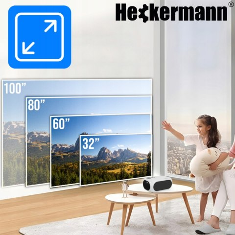 Projektor Led 1080P Przenośny 1200 Lumenów Do Domowego Kina I Prezentacji