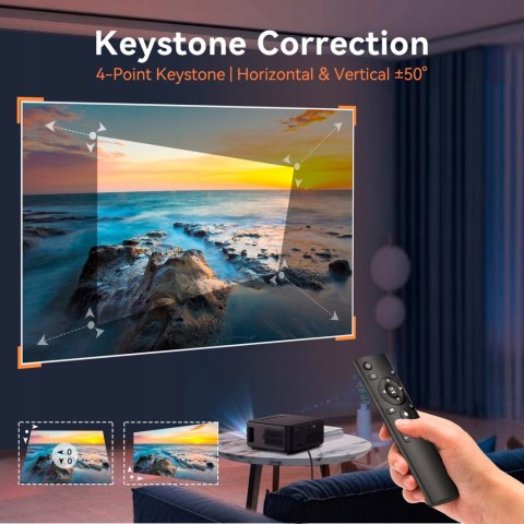 Projektor Led Cubot Sw10 Full Hd 150 Cali Wifi 5G, 2X Hdmi 2X Usb, Keystone