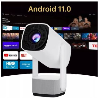 Projektor Led Przenośny Android 11, Auto Korekcja, Wbudowana Bateria, 4K