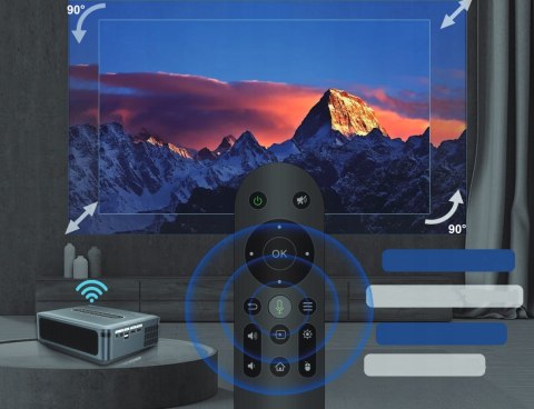 Projektor Led Wifi Bt Android Fhd 12K Ansi Lumenów 200'' Rzutnik Art X1pro