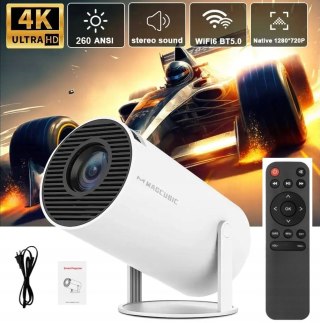 Inteligentny Mini Projektor Hy300 Android 11, Wifi, 4K, 260 Ansi Lumen