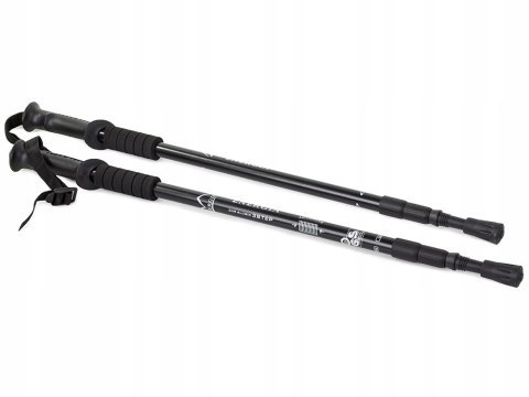 Kieki Trekingowe Anti-Shock 63-135 Cm Z 3 Końcówkami Na Las, Aspalt I Śnieg