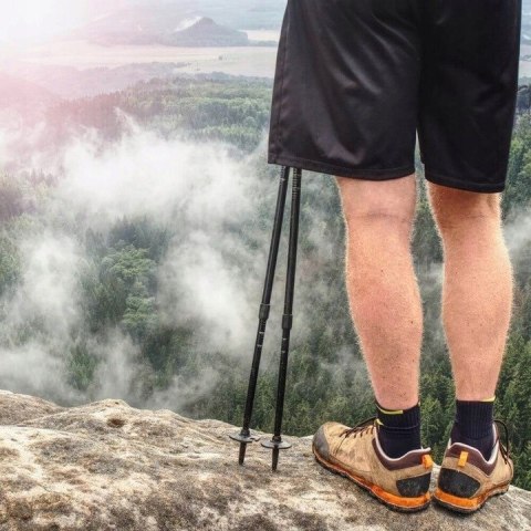 Kieki Trekkingowe Nordic Walking Składane Teleskopowe Z Systemem Antishock