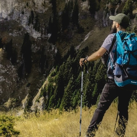Kiiki Trekkingowe Regulowane Nordic 61-135 Cm, Aluminium, 4 Szt Końcówek