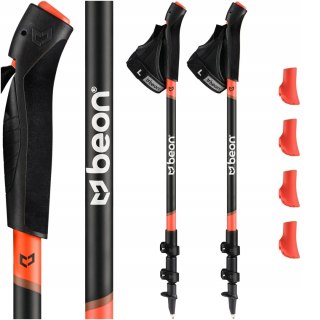 Kije Nordic Walking Beon Nx2 - Telescopowe, Regulowane 61-135 Cm, 4 Nasadki