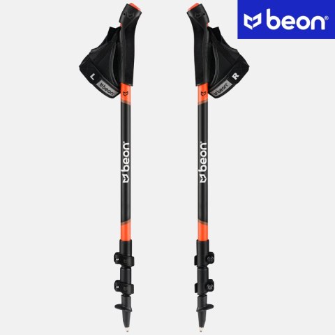 Kije Nordic Walking Beon Nx2 - Telescopowe, Regulowane 61-135 Cm, 4 Nasadki