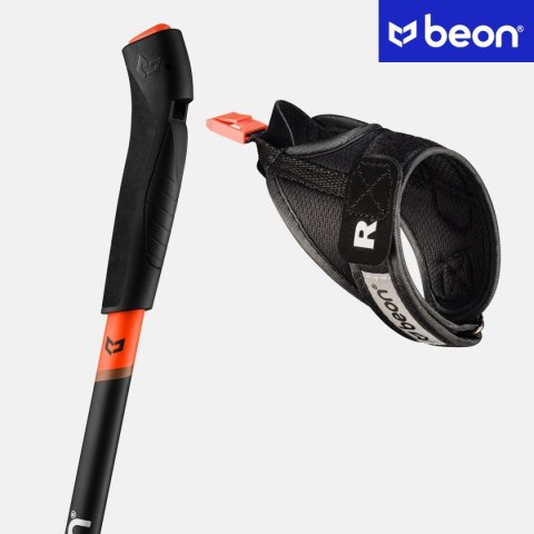 Kije Nordic Walking Beon Nx2 - Telescopowe, Regulowane 61-135 Cm, 4 Nasadki