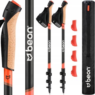 Kije Nordic Walking Beon Nx4 Składane Regulowane 61-135Cm Komfortowe Lekkie