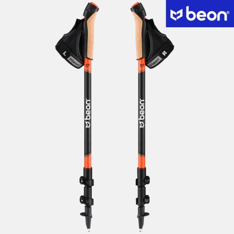 Kije Nordic Walking Beon Nx4 Składane Regulowane 61-135Cm Komfortowe Lekkie