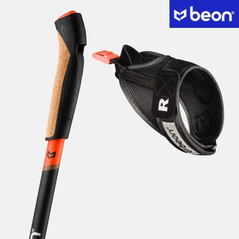 Kije Nordic Walking Beon Nx4 Składane Regulowane 61-135Cm Komfortowe Lekkie