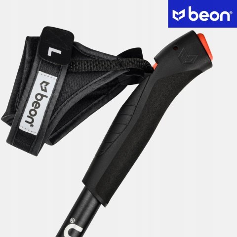 Kije Nordic Walking Składane Beon Fx2 Czarne, Regulowane 110-130 Cm Premium